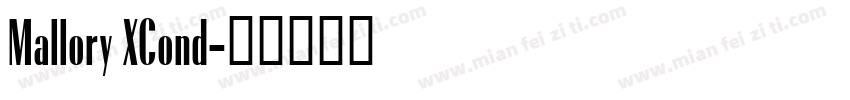 Mallory XCond字体转换